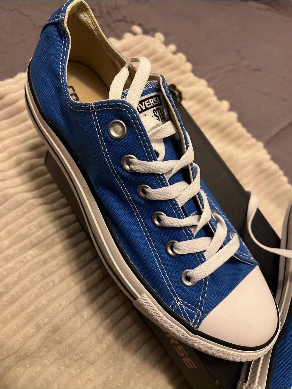 Converse Blue Top Sneakers with White Accents